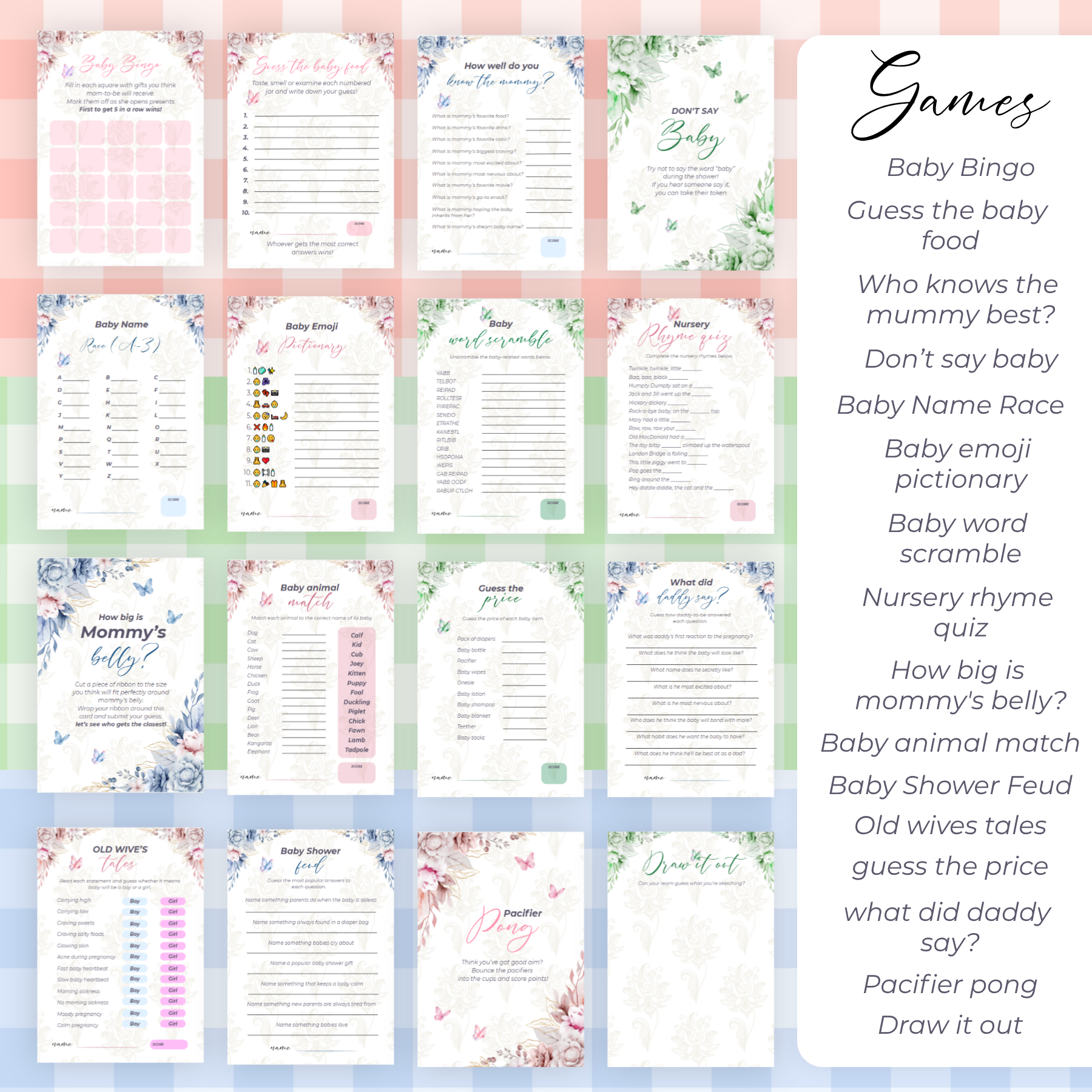 Baby Shower Printables